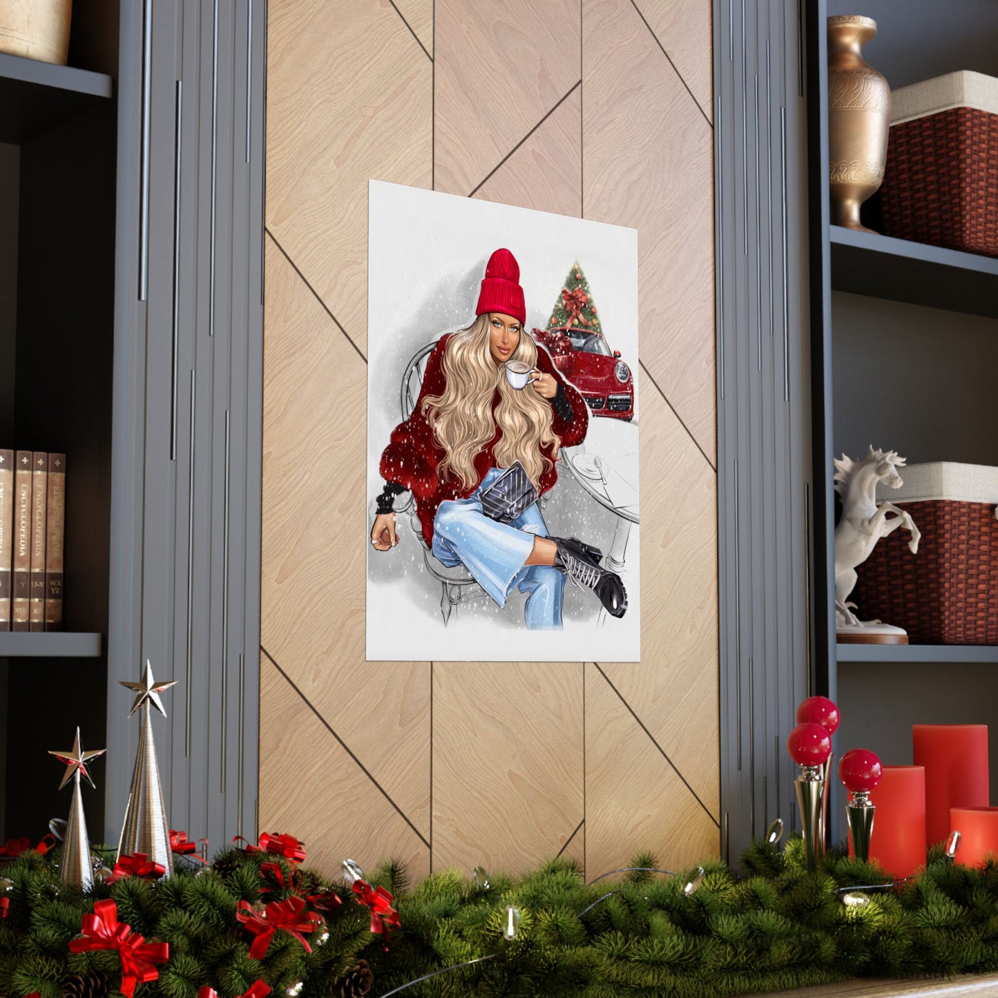 Poster - Christmas Girl, Coffee Lover, Dreams Come True