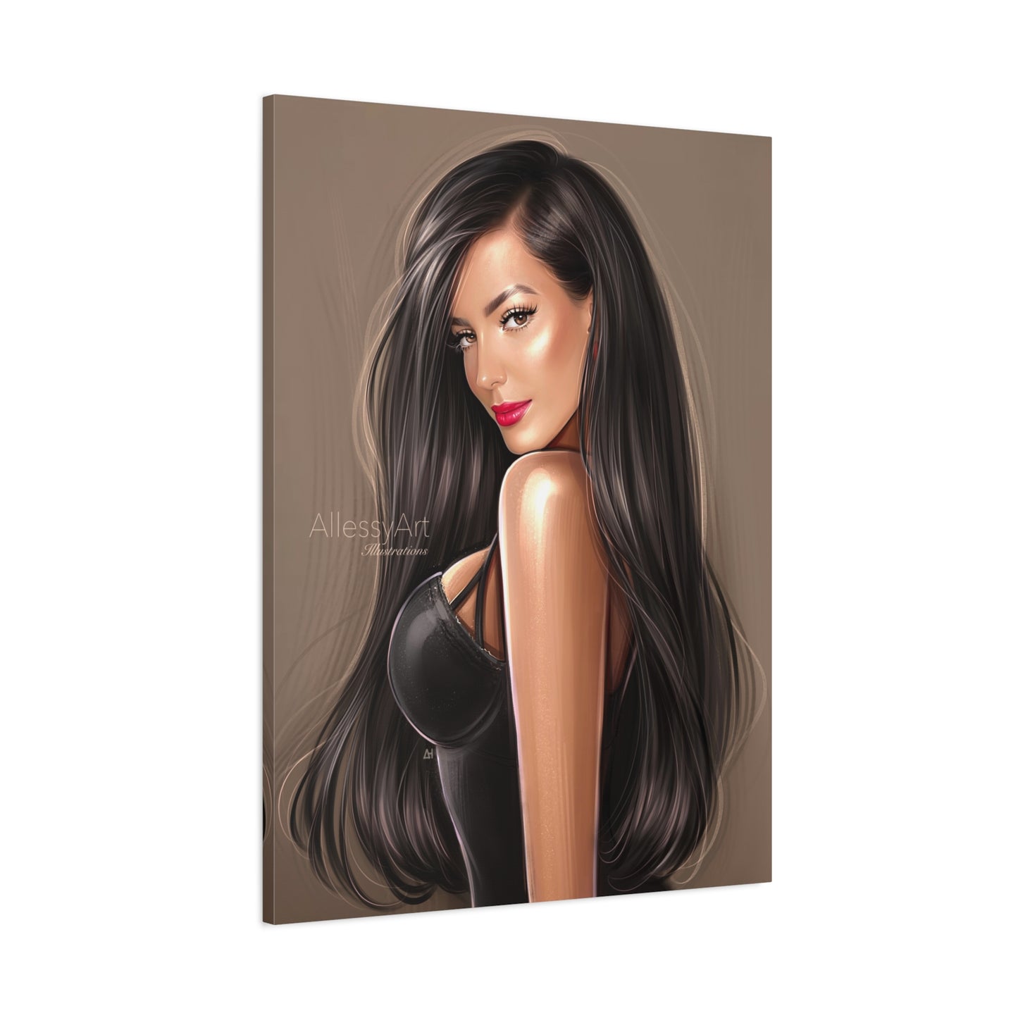 Custom Canvas With Your Portrait. Custom Personal Art. Portrait From Photo. One Person Custom Portrait
