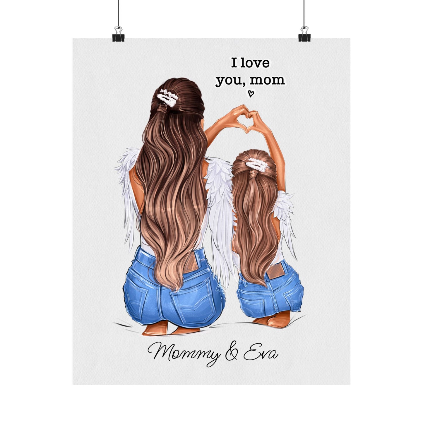 Semi-Custom Poster - I Love You Mom - Mom Life Prints