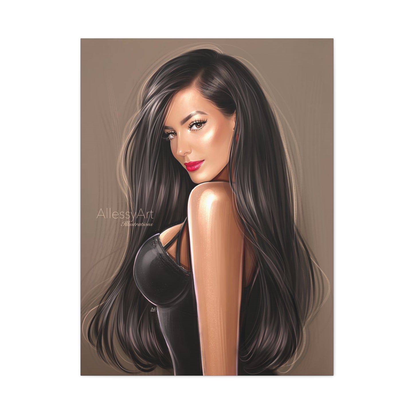 Custom Canvas With Your Portrait. Custom Personal Art. Portrait From Photo. One Person Custom Portrait