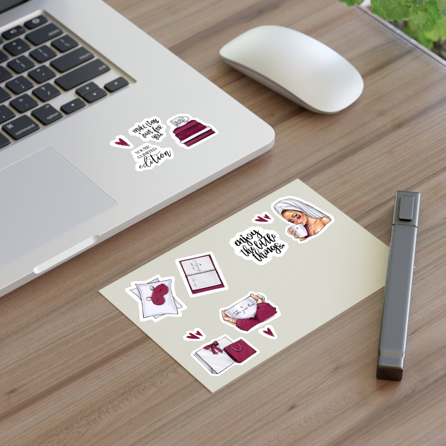 Sticker Sheets - Self-care, self-LOVE, self-Time stickers by AllessyArt