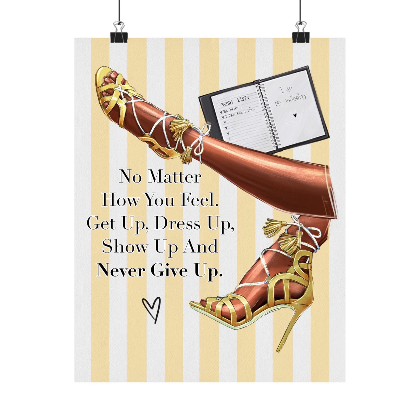 Copy of Matte Poster — "Nobody Is You" Inspirational Champagne Art Print
