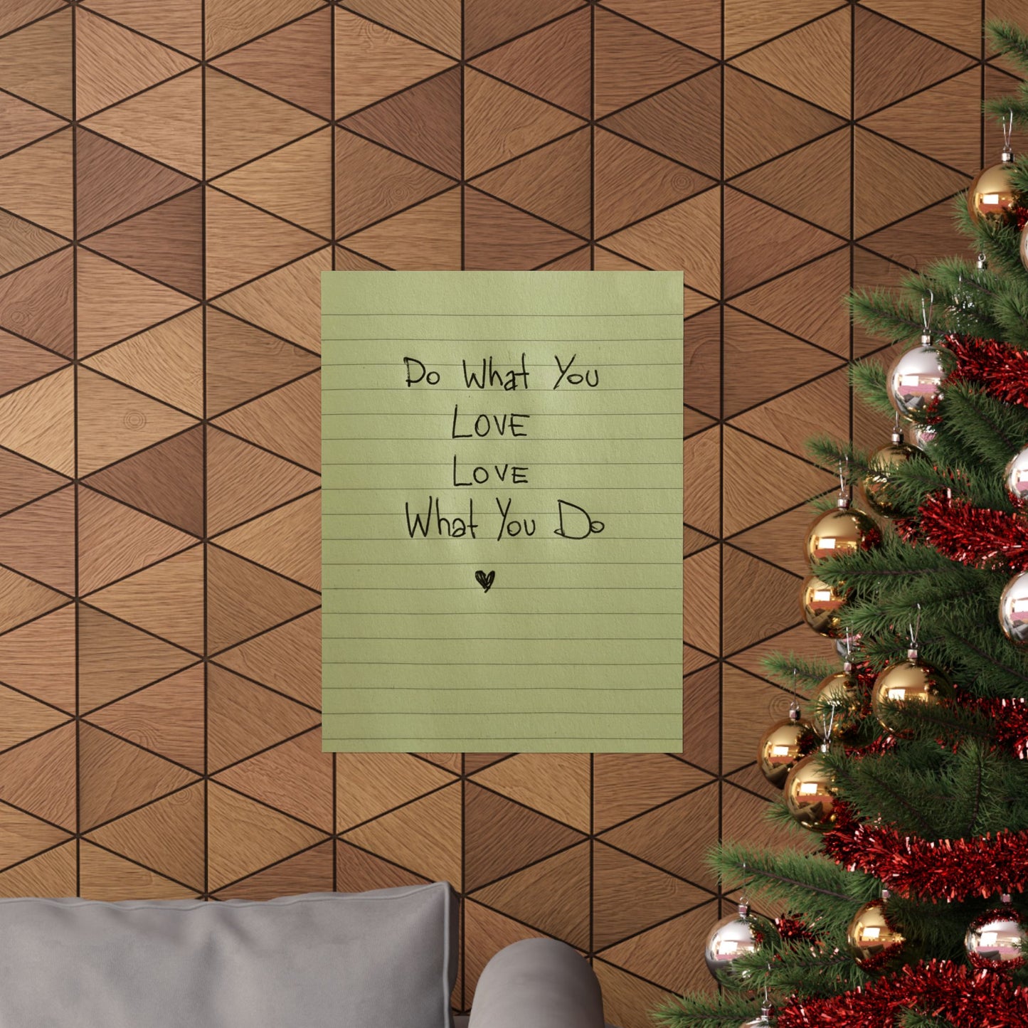 Green Poster Daily Reminder “Do What You Love - Love What You Do” - Woman Poster Wall Art -  Lovely Posters