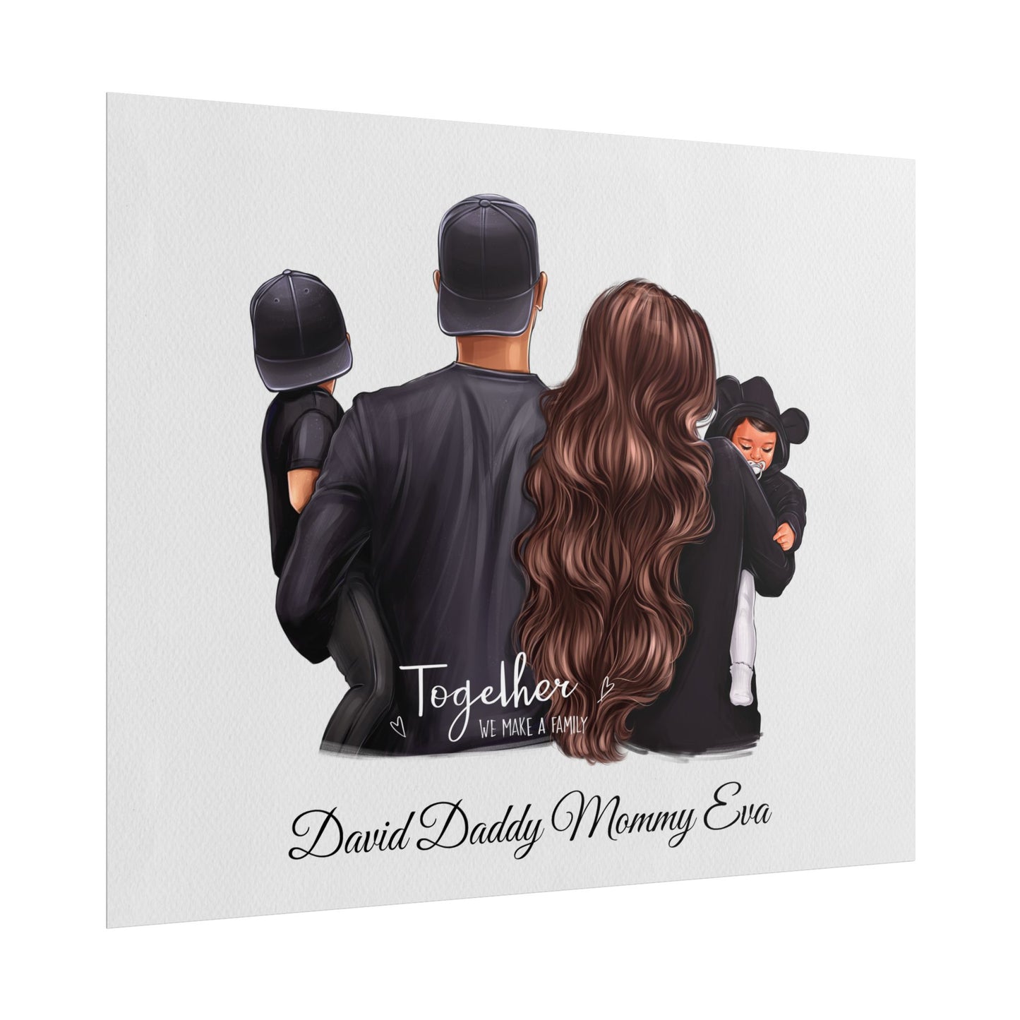 Semi-Custom Family Rolled Posters, Personalized Family Wall Art, Together We Make a Family Decor, Customizable Home Decoration, Unique Gift [...]
