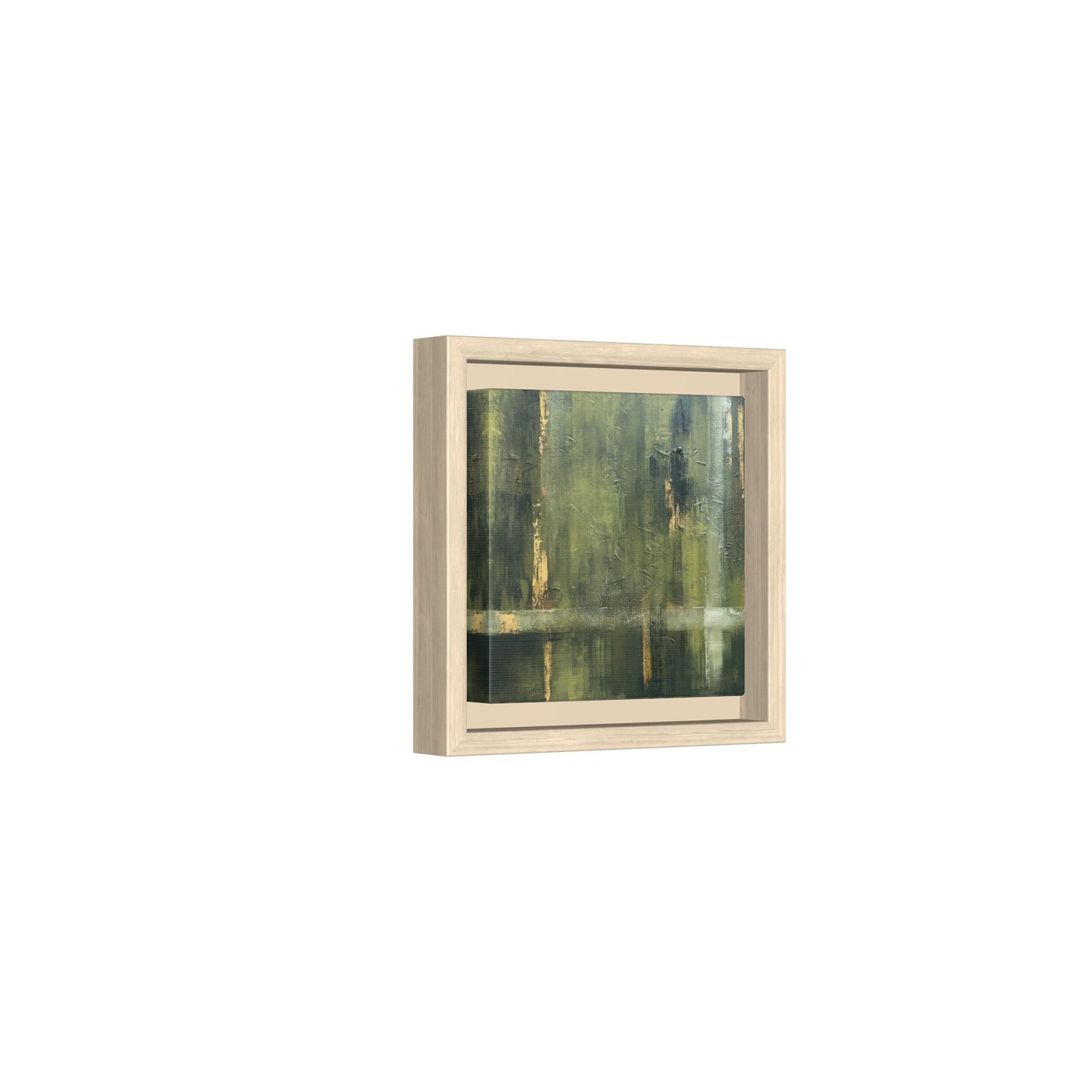 Abstract “Olive Green” Matte Canvas Framed Wall Art by AllessyArt