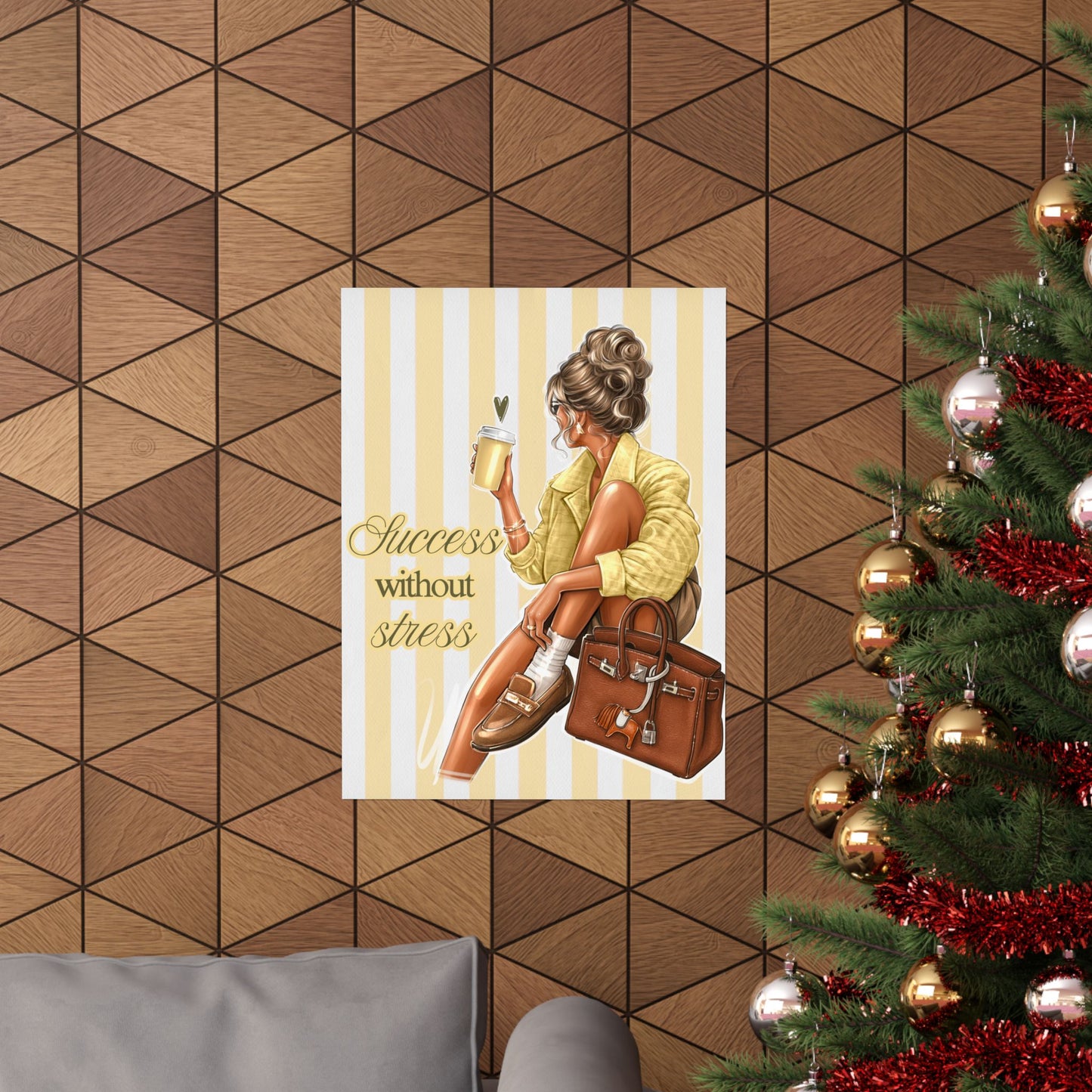 Matte Vertical Poster - "Success Without Stress" Fashion Wall Art