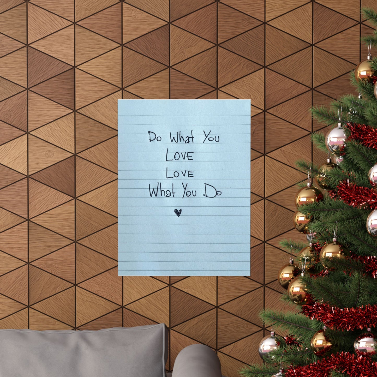 Blue Poster Daily Reminder “Do What You Love - Love What You Do” - Woman Poster Wall Art -  Lovely Posters