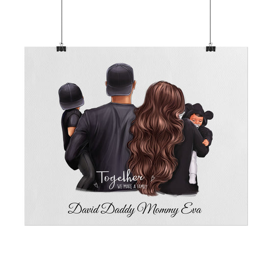 Semi-Custom Family Rolled Posters, Personalized Family Wall Art, Together We Make a Family Decor, Customizable Home Decoration, Unique Gift [...]
