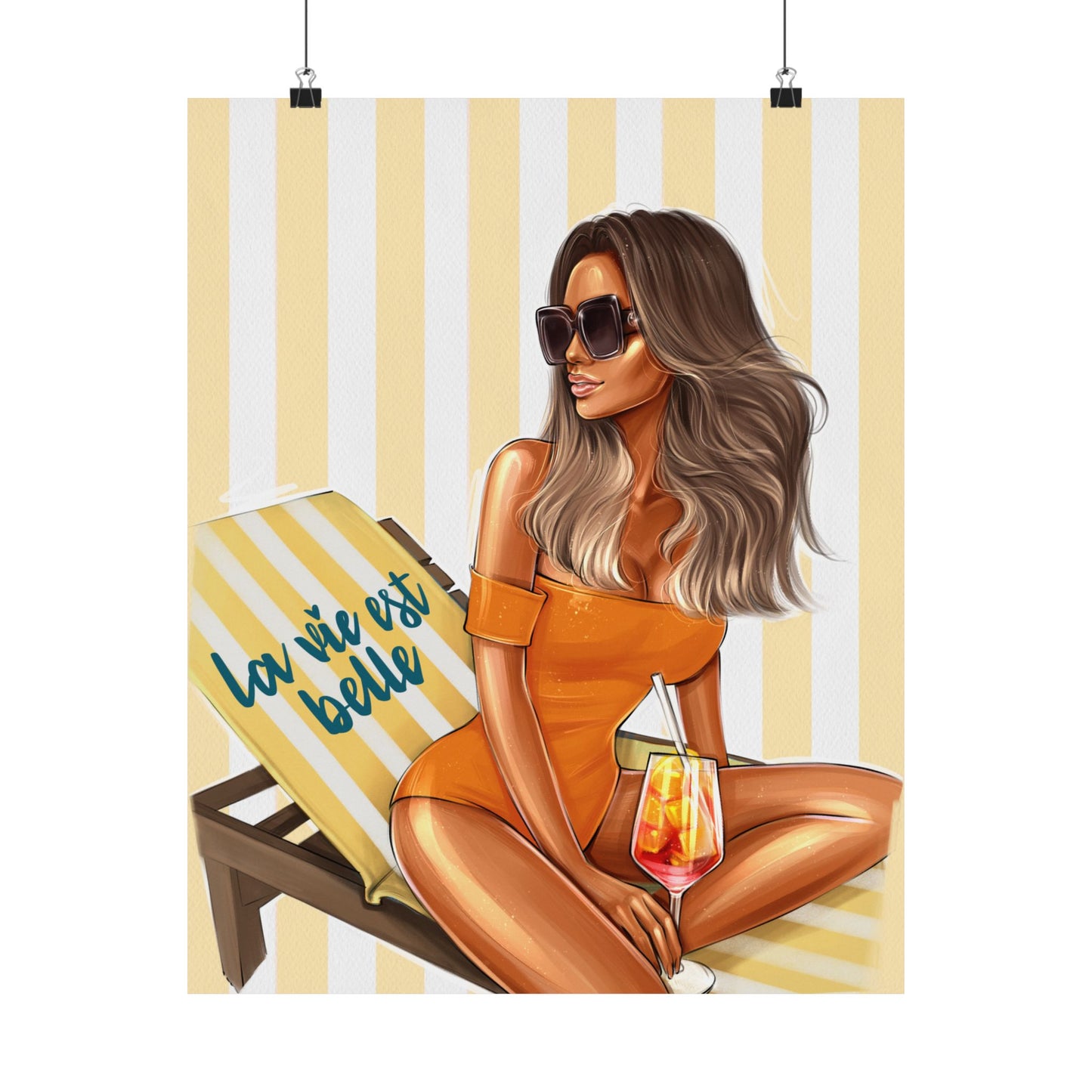 Matte Poster — "La vie est belle" Beach Chic Wall Art