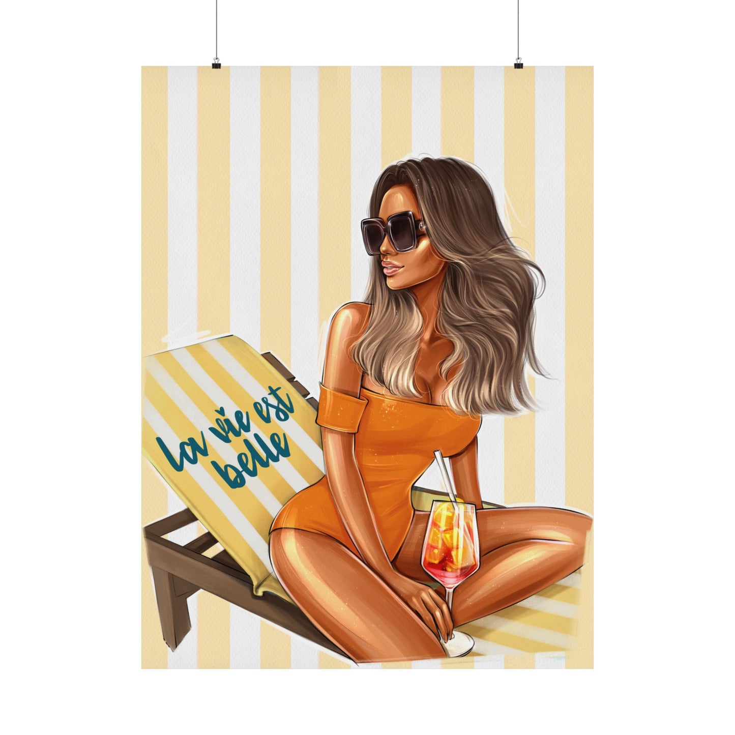 Matte Poster — "La vie est belle" Beach Chic Wall Art