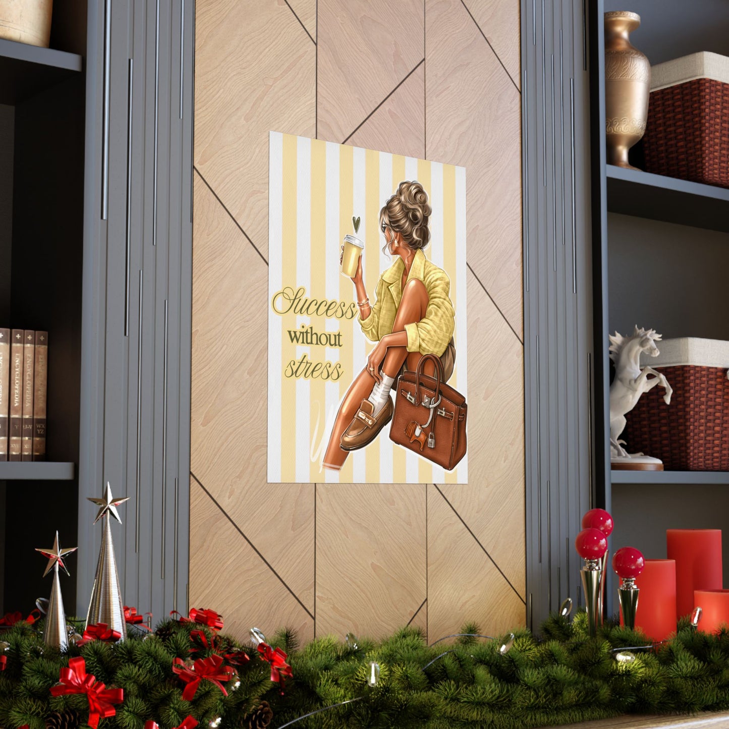 Matte Vertical Poster - "Success Without Stress" Fashion Wall Art