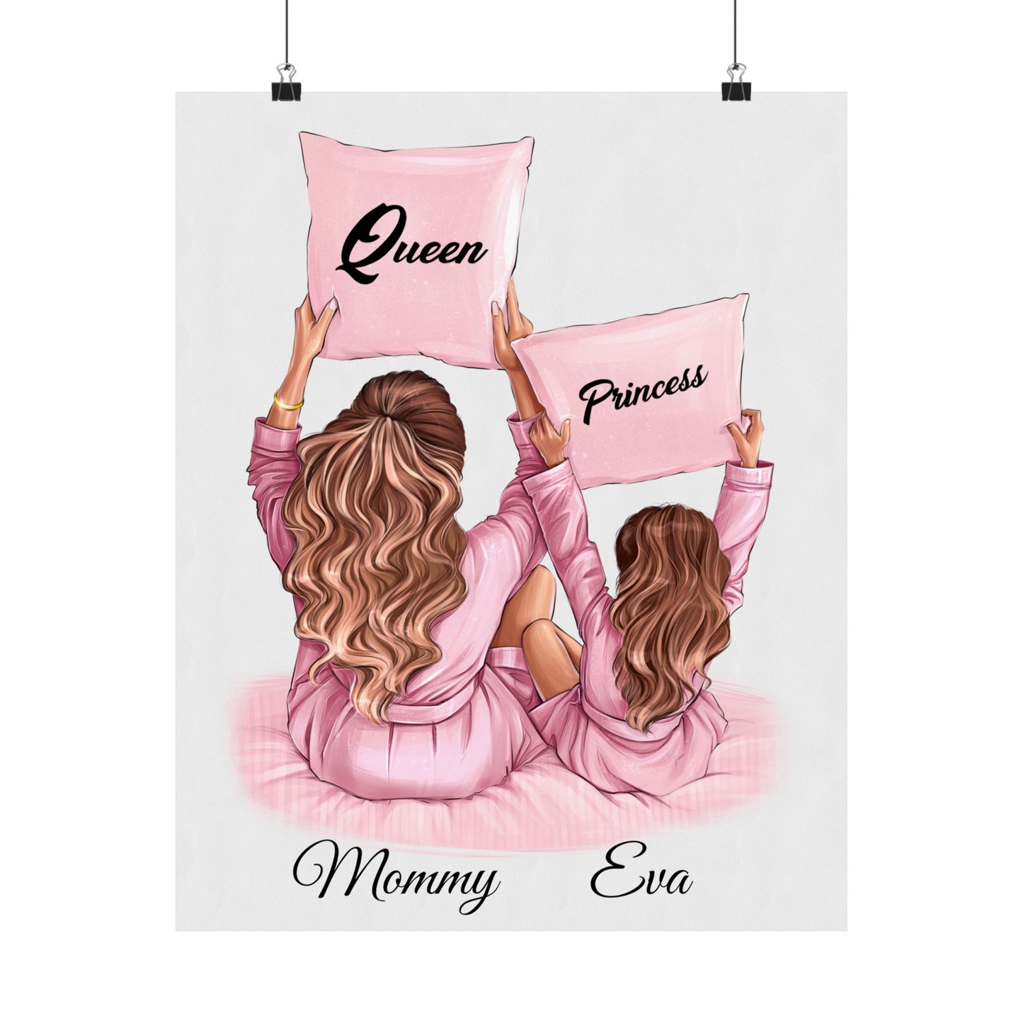 Semi-Custom MomLife Matte Vertical Poster - Personalized Hair, Skin, and Colors