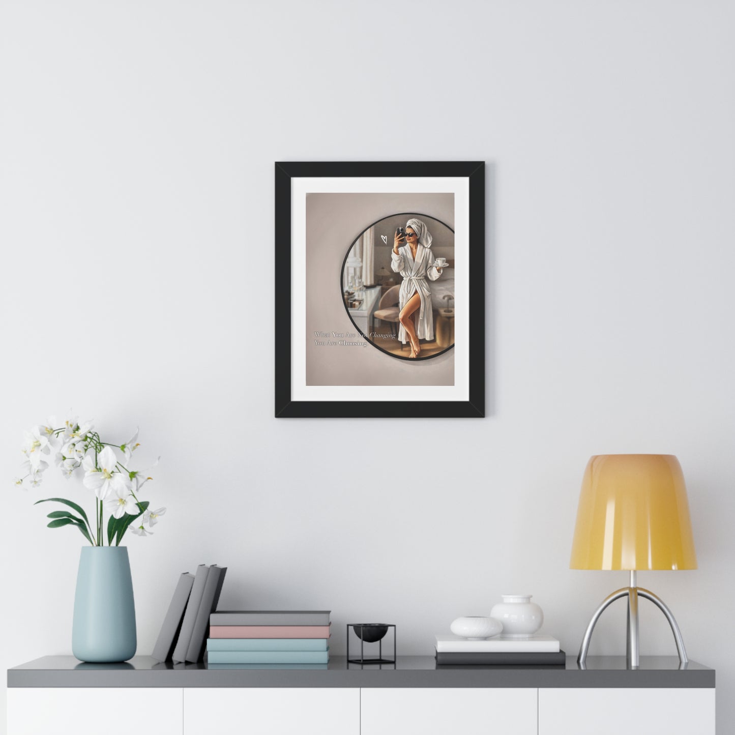 Framed Poster — Chic Self-Care Mirror Print ("When You Know You Deserve It, You Are Allowed")