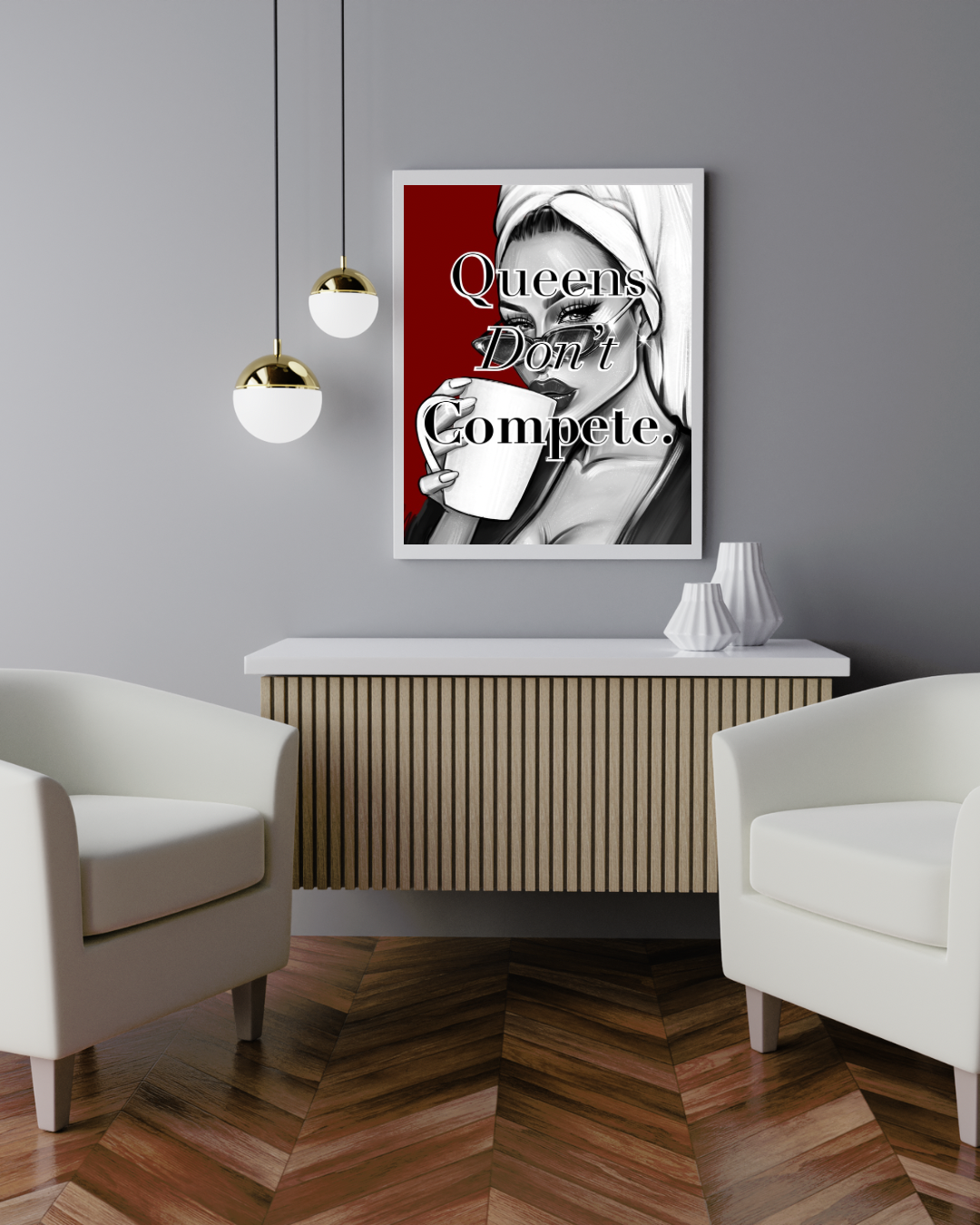 Queens Don’t Compete - Burgundy