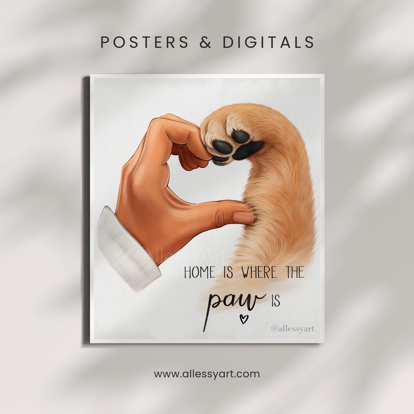 Home Is Where The Paw Is - Custom Pet Poster