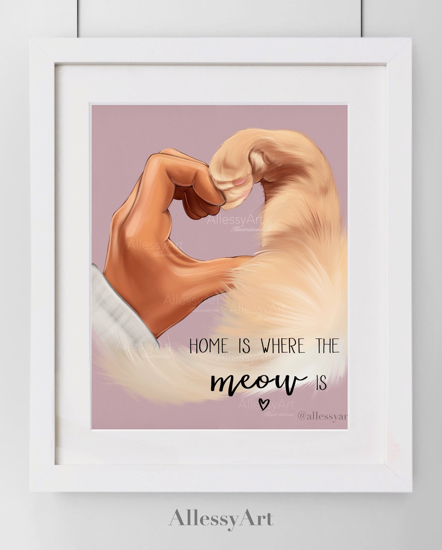 Home Is Where The Meow Is - Custom Pet Poster