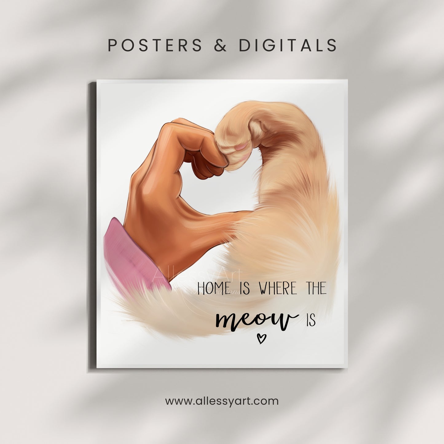 Home Is Where The Meow Is - Custom Pet Poster