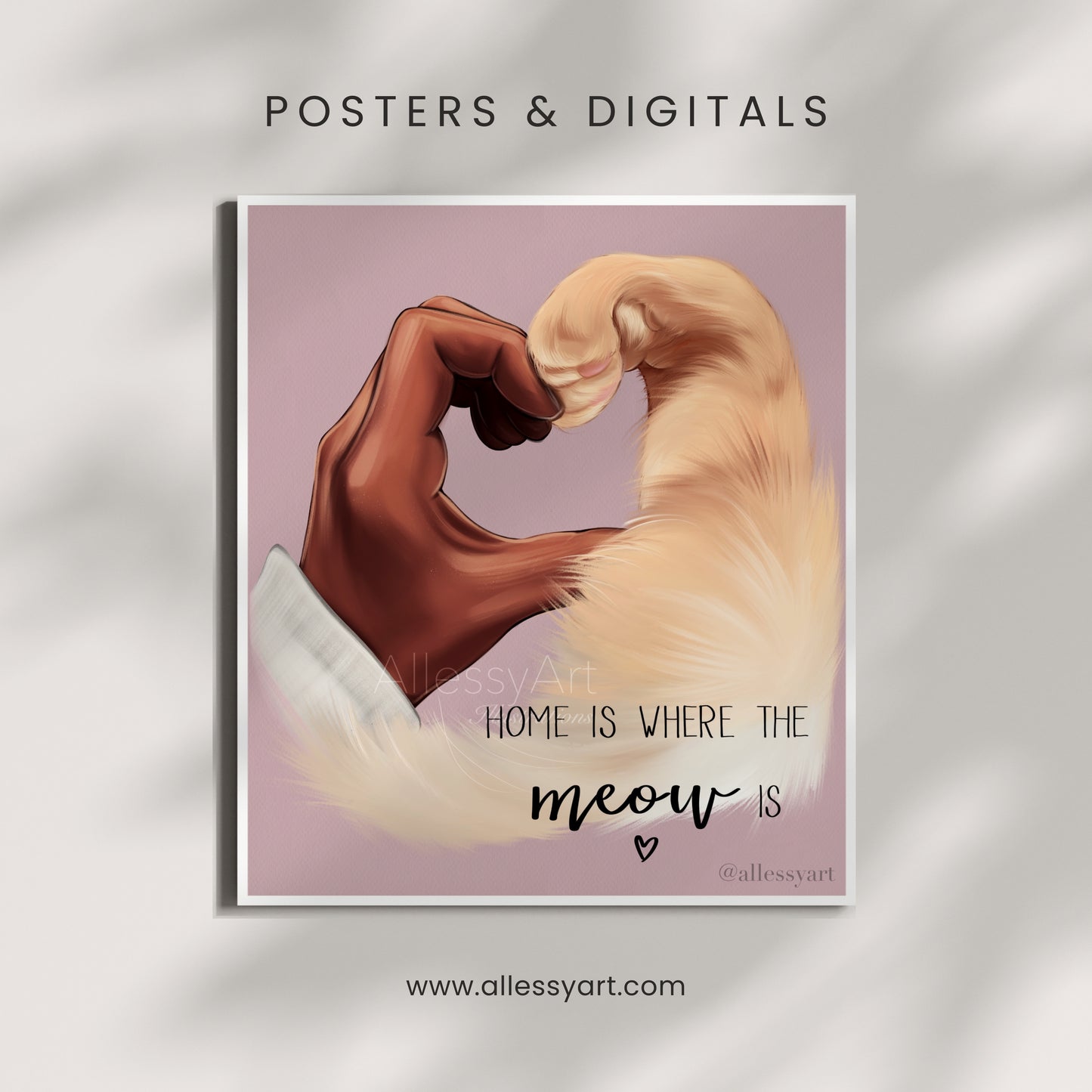 Home Is Where The Meow Is - Custom Pet Poster