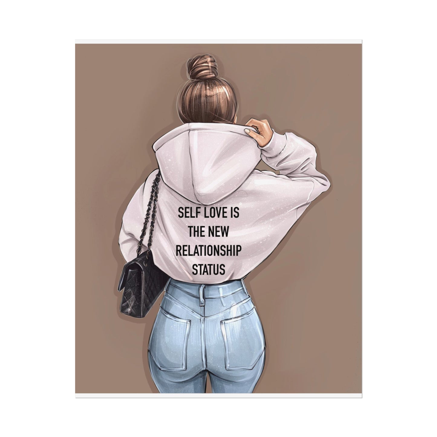 Self Love Is The New Relationship Status Art Print. Personalizable Wall Art.