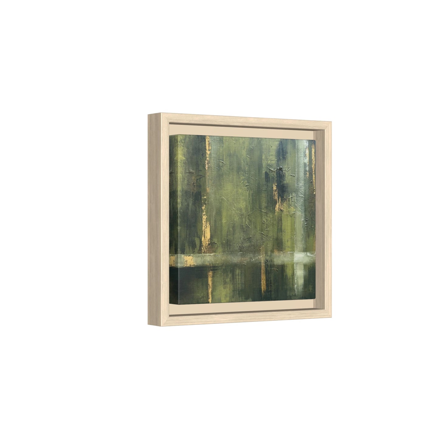 Abstract “Olive Green” Matte Canvas Framed Wall Art by AllessyArt