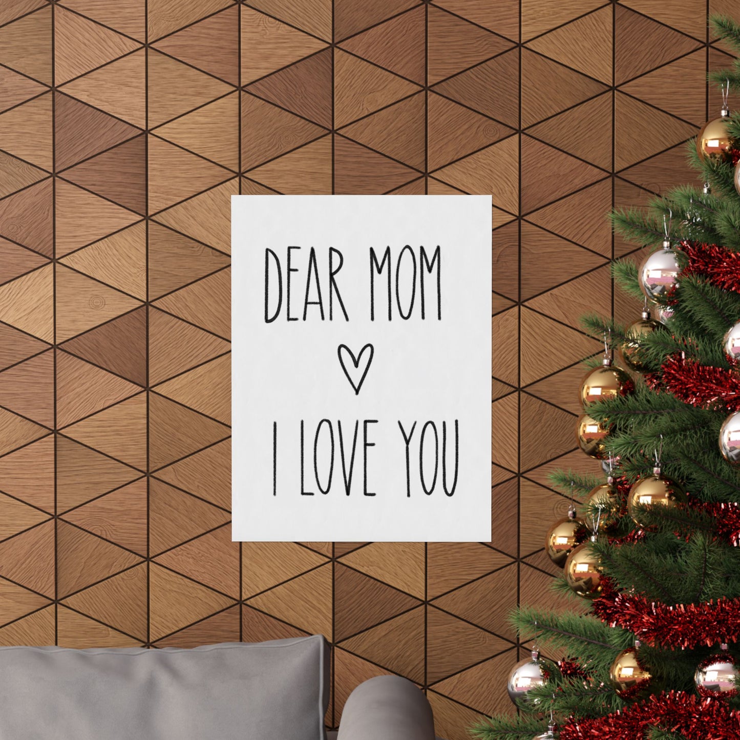 Minimalistic Poster “Dear Mom I Love You” - Woman Poster Wall Art - Mom Lovely Posters