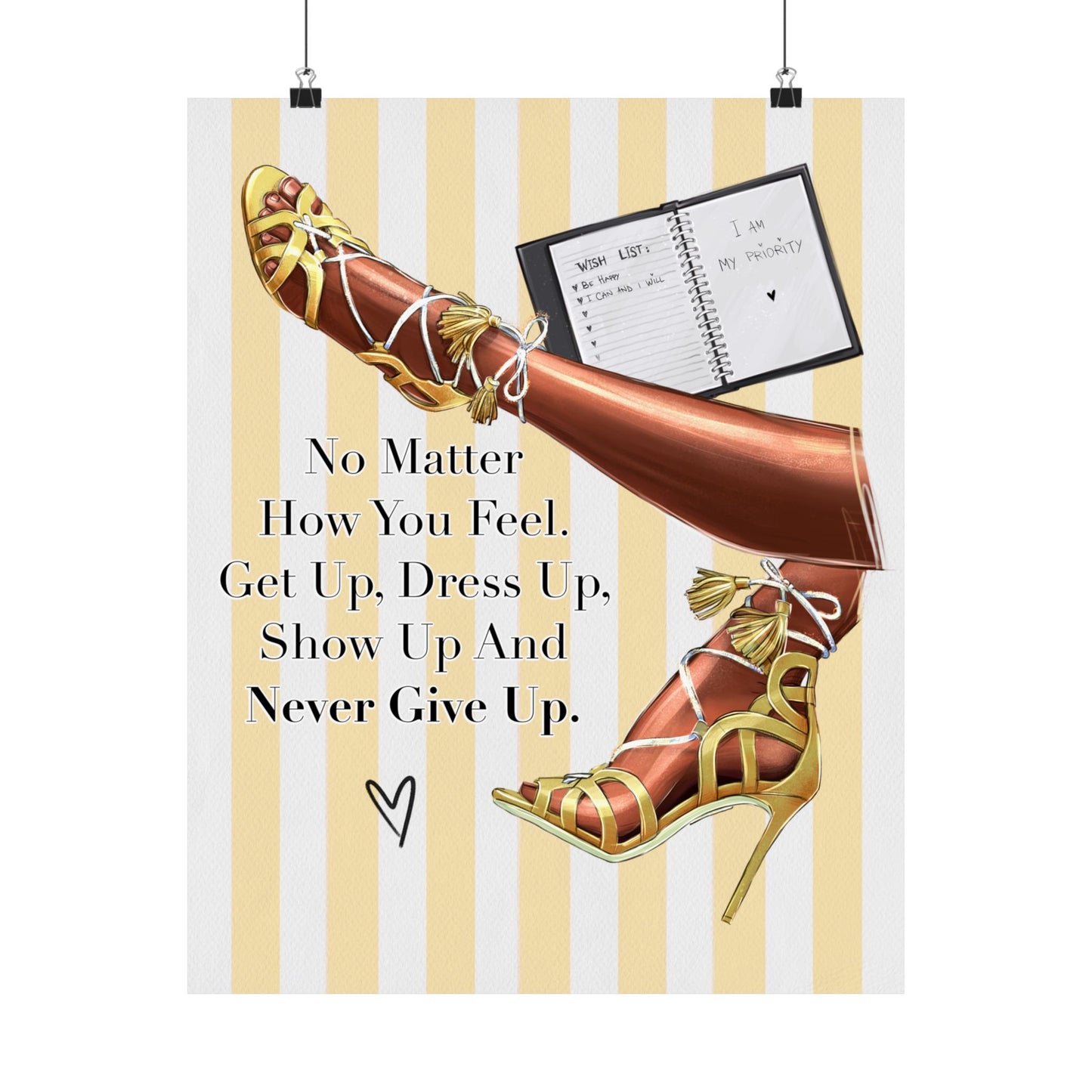 Copy of Matte Poster — "Nobody Is You" Inspirational Champagne Art Print
