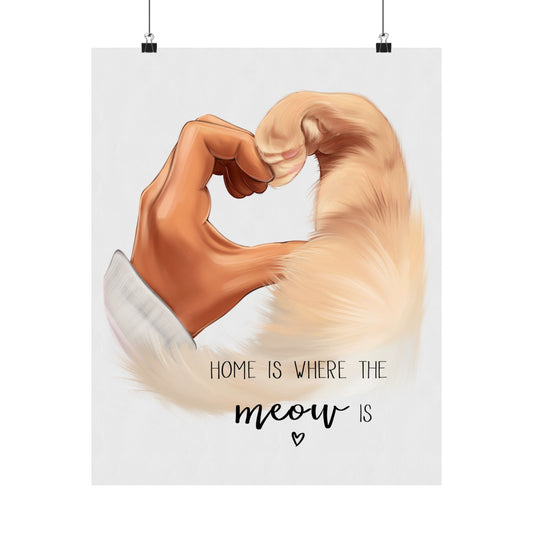 Home Is Where The Meow Is - Custom Pet Poster