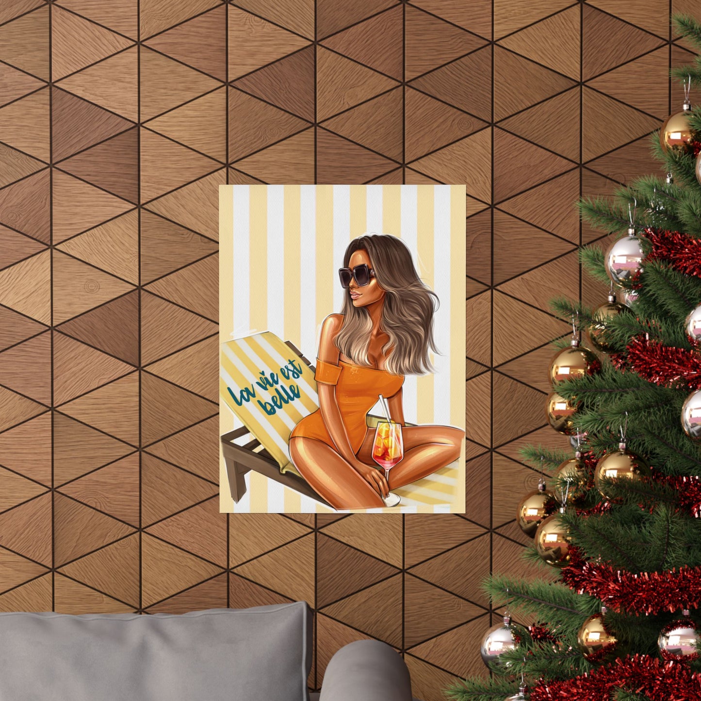 Matte Poster — "La vie est belle" Beach Chic Wall Art