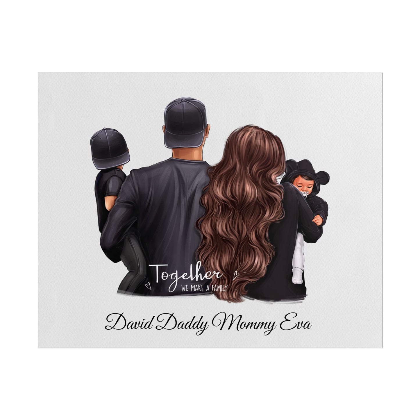 Semi-Custom Family Rolled Posters, Personalized Family Wall Art, Together We Make a Family Decor, Customizable Home Decoration, Unique Gift [...]