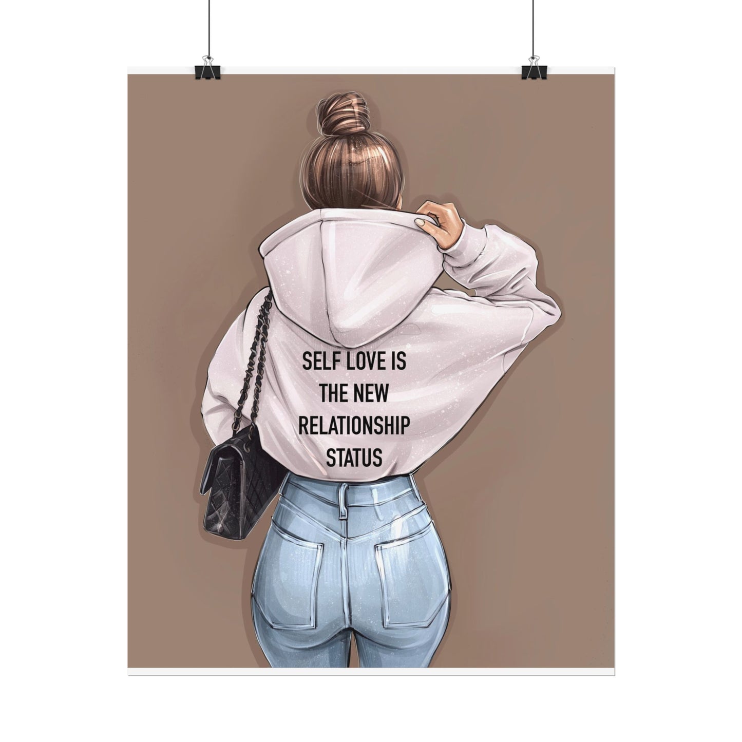 Self Love Is The New Relationship Status Art Print. Personalizable Wall Art.