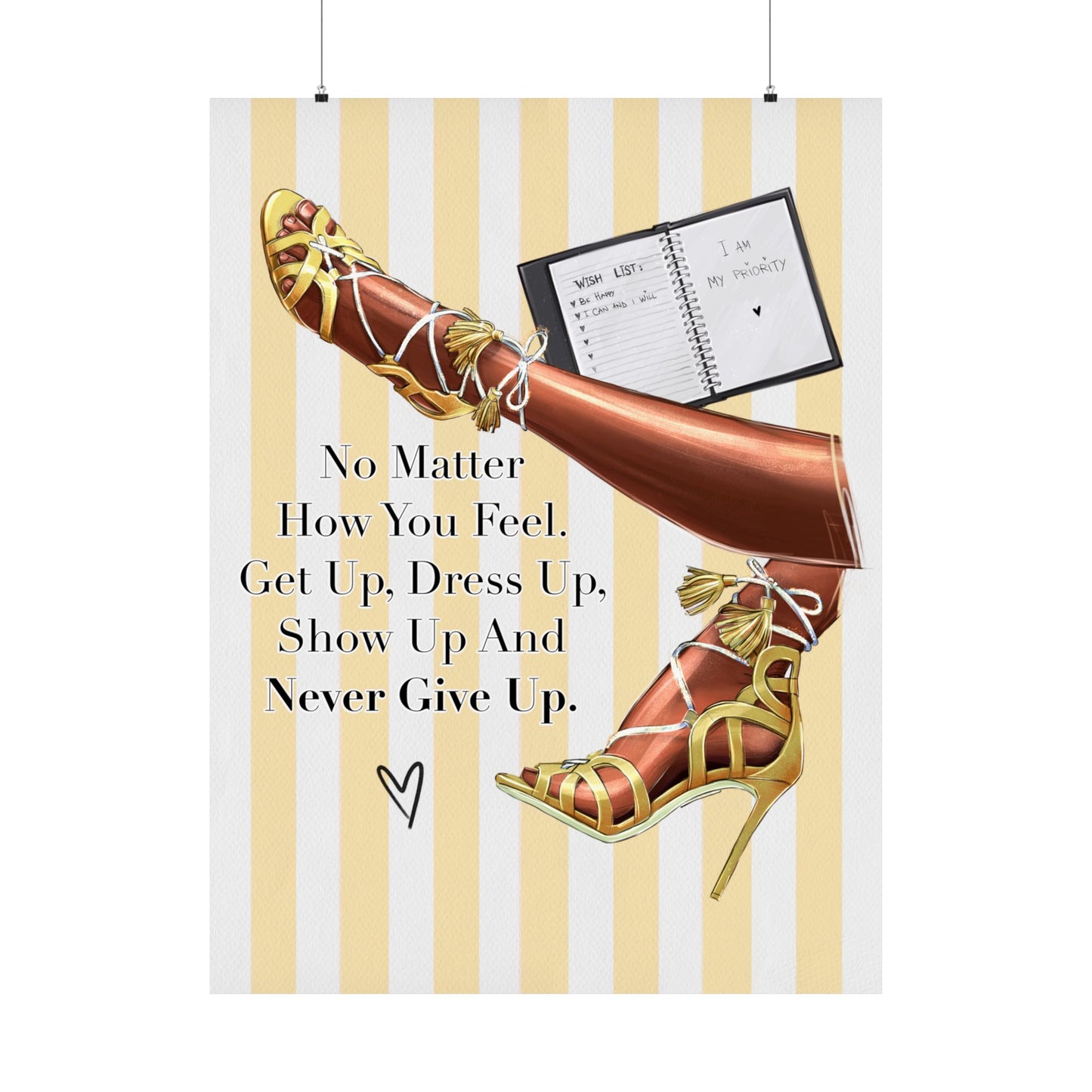 Copy of Matte Poster — "Nobody Is You" Inspirational Champagne Art Print