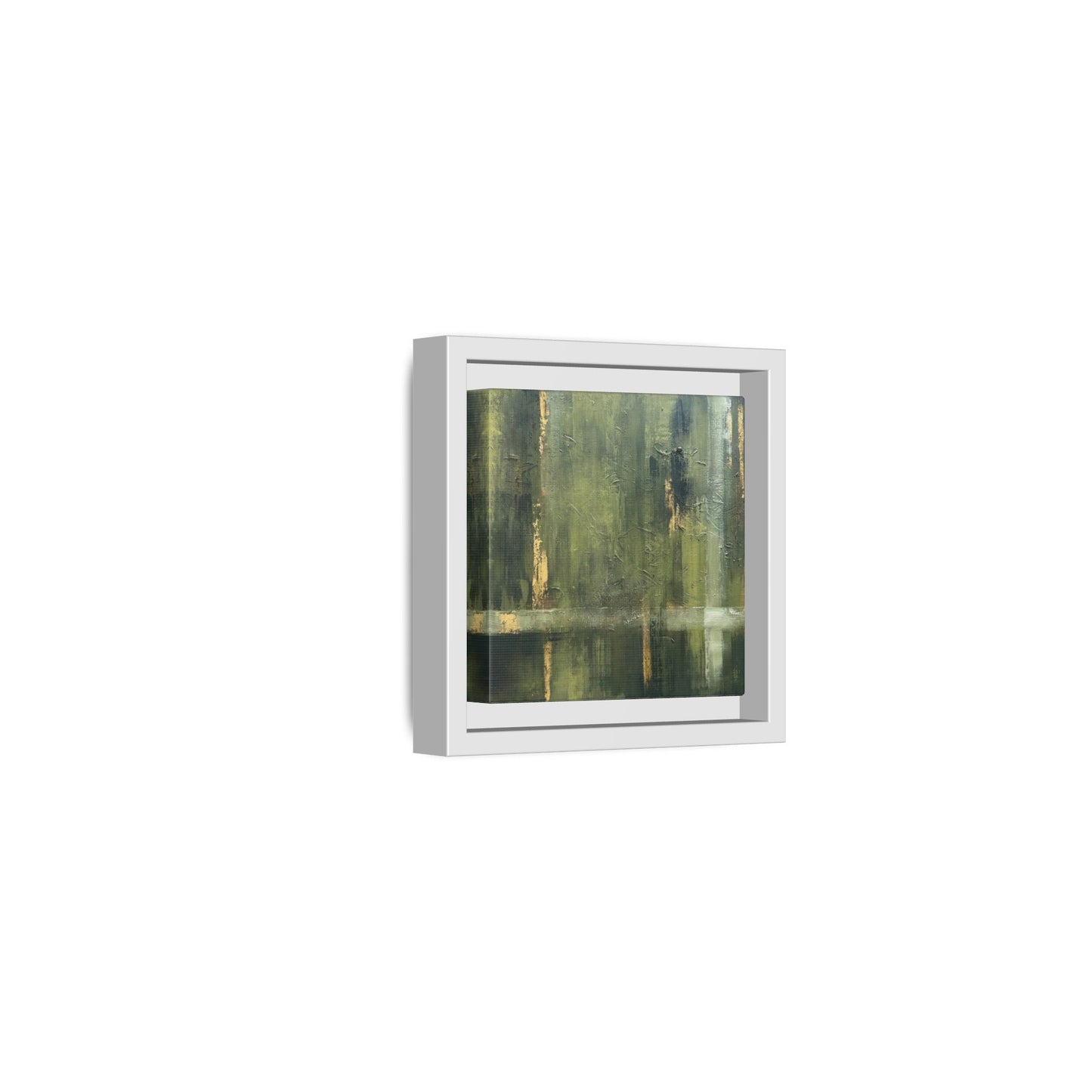 Abstract “Olive Green” Matte Canvas Framed Wall Art by AllessyArt