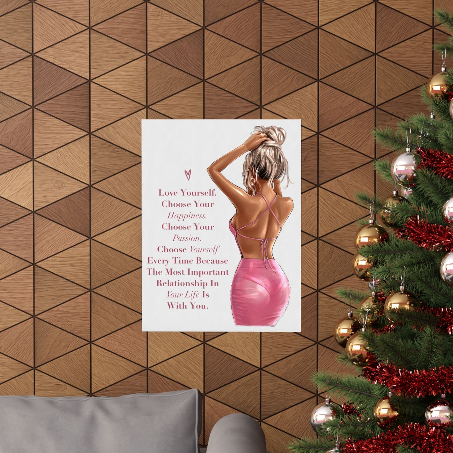 Love Yourself - Choose Yourself Everytime - Woman Poster Wall Art