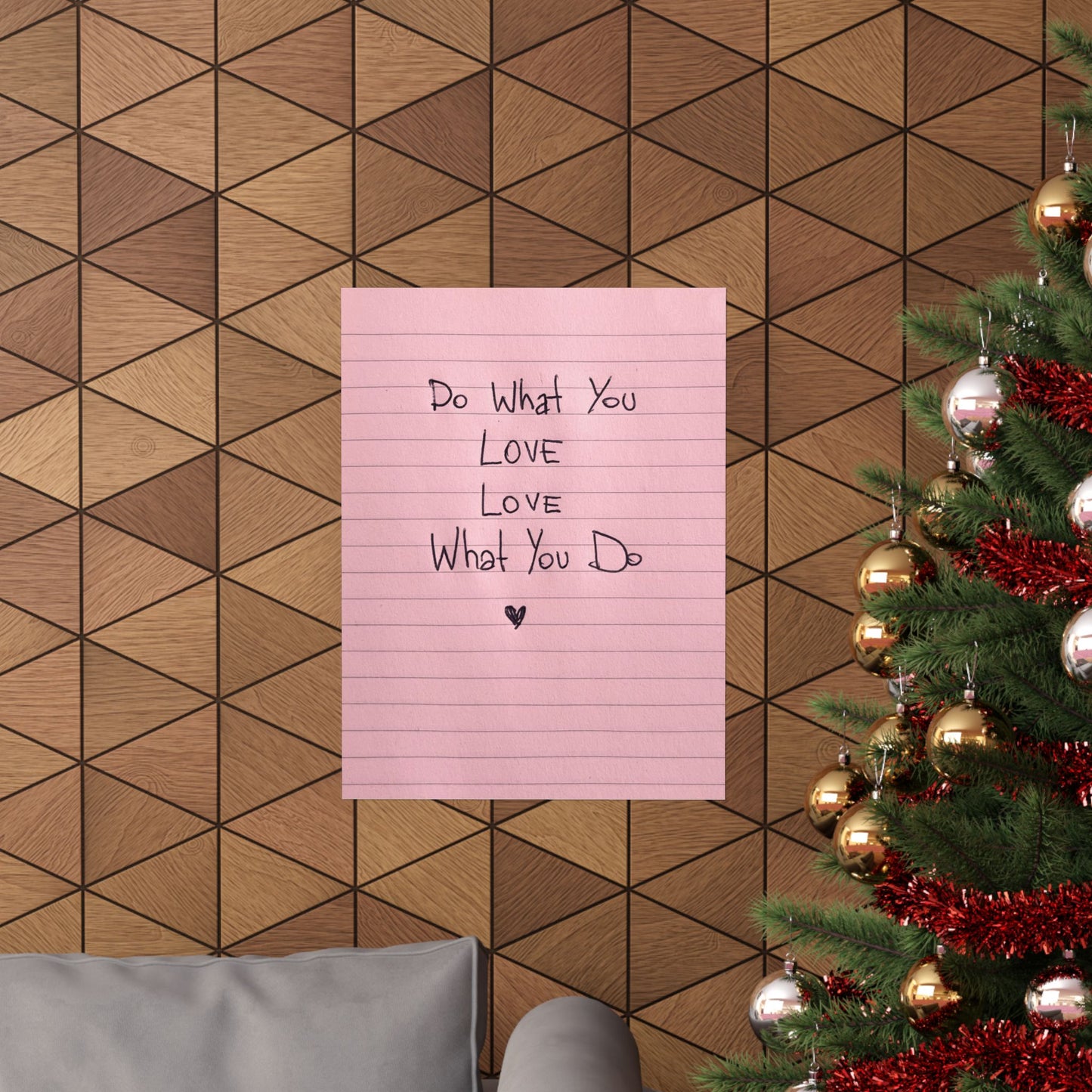 Pink Poster Daily Reminder “Do What You Love - Love What You Do” - Woman Poster Wall Art -  Lovely Posters