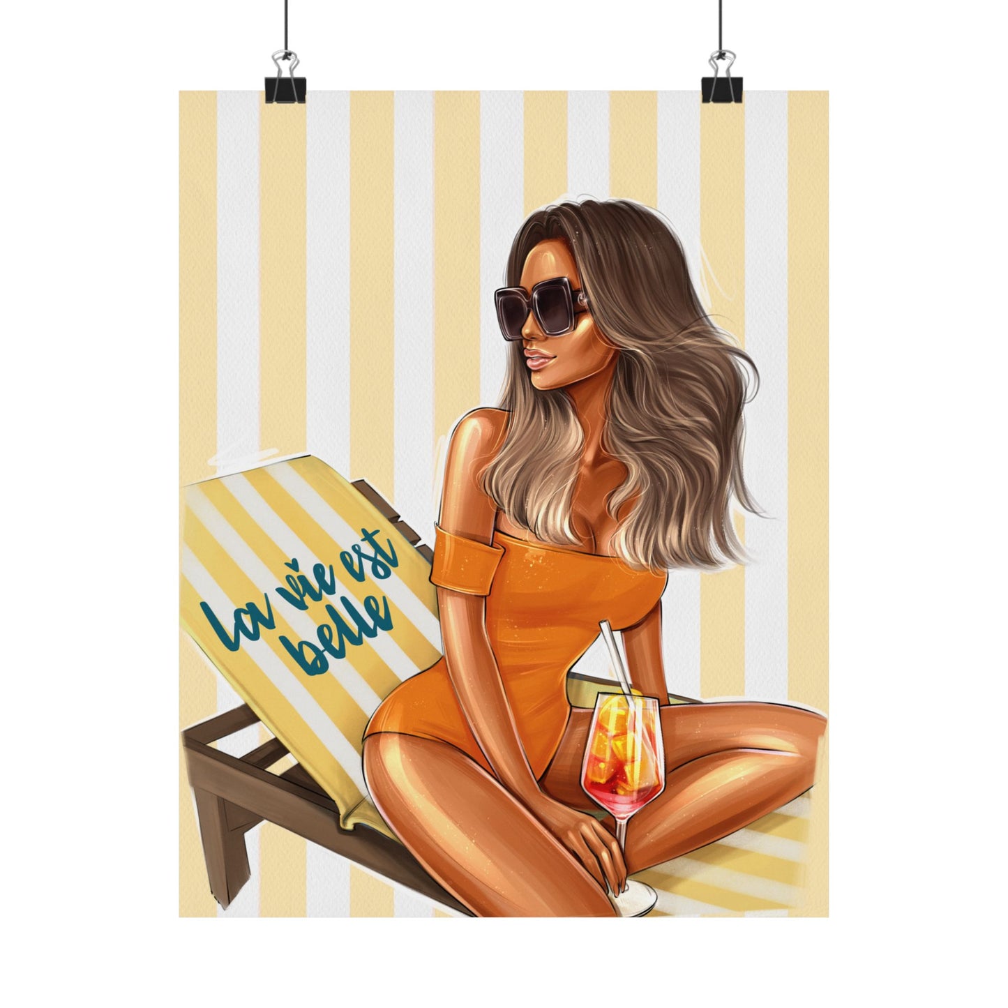 Matte Poster — "La vie est belle" Beach Chic Wall Art