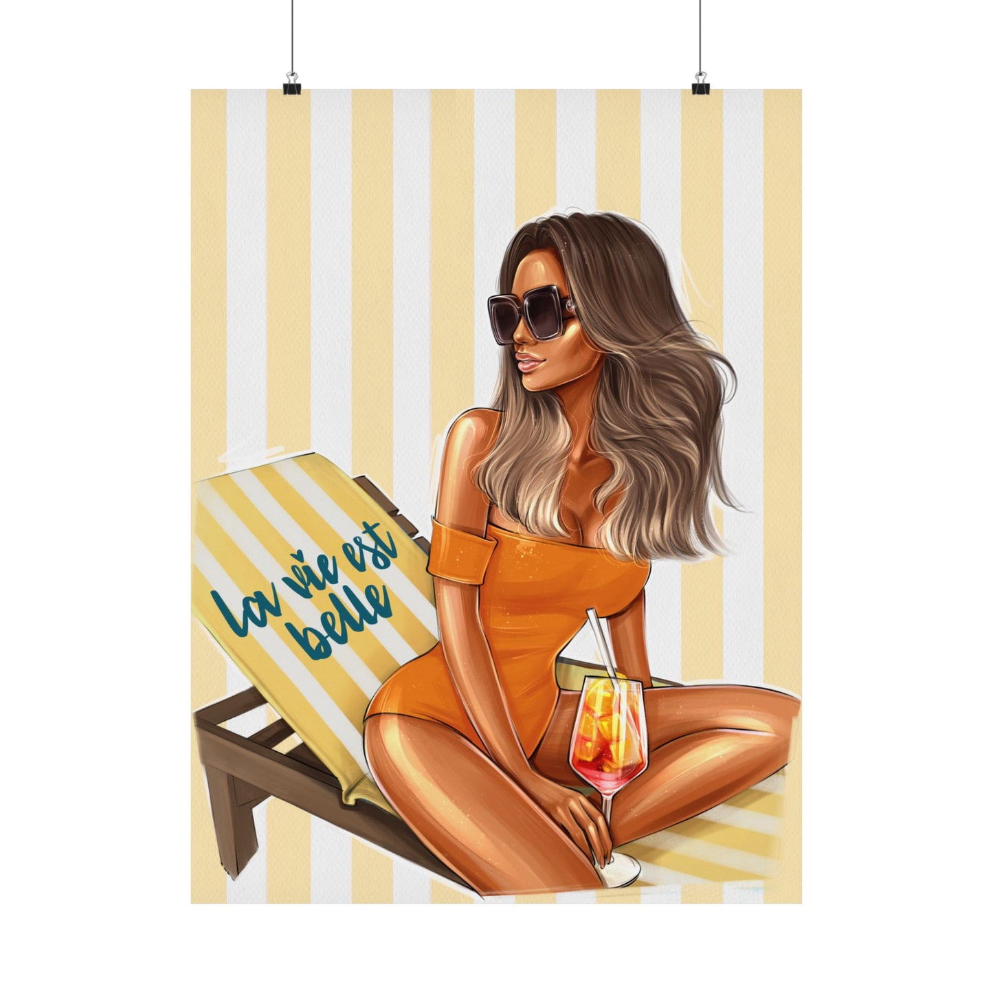 Matte Poster — "La vie est belle" Beach Chic Wall Art